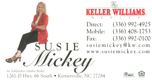 Susie Mickey, Keller Williams Realty, www.SusieMickey.com
